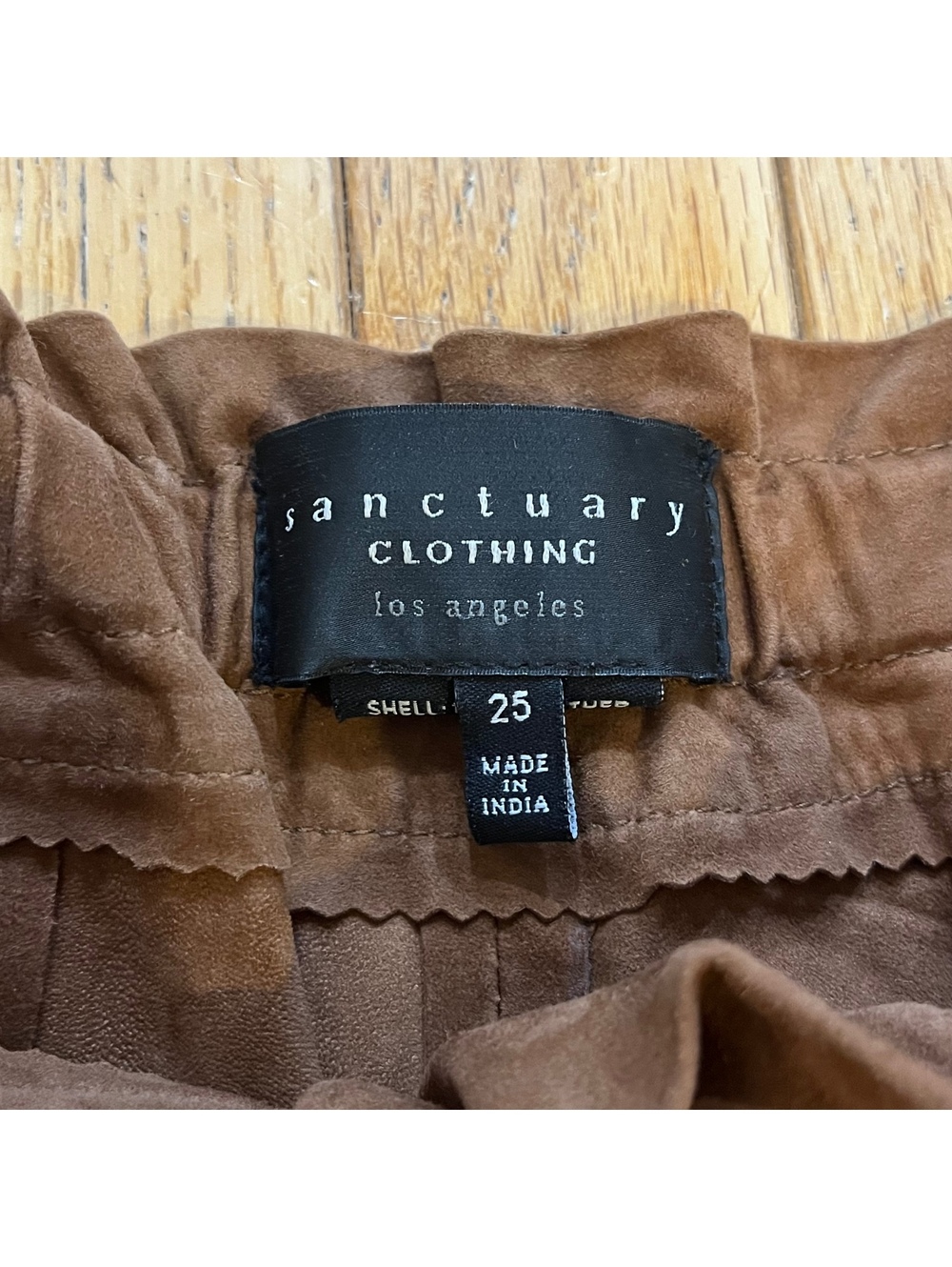 Sanctuary Clothing Brown Suede Leather Shorts Size 25 - Picture 2 of 4